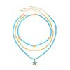 Ingemark 3Pcs/Set Boho Starfish Pendant Choker Necklace for Women Summer Beach Delicate Handmade Beads Chain Neck Jewelry Gift