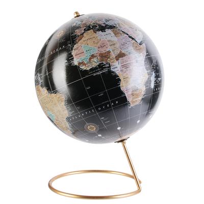 [R2903] - Metallglobus 'Mappemonde' schwarz mehrfarbig - 29x21. 5 cm