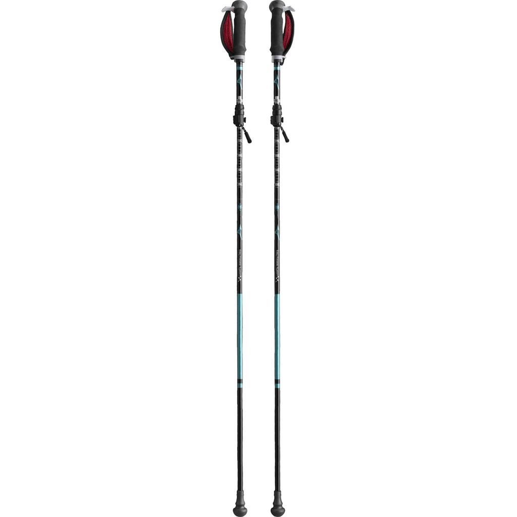 MIZUNO Nordic Walk Folding Walking Poles Set of C3JTPB10 4-Section LITE, 2, Unisex, Turquoise,