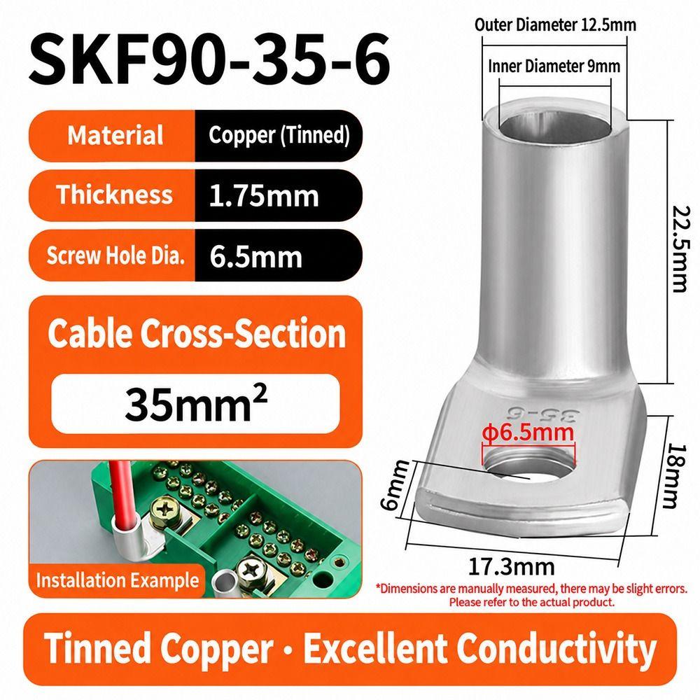 Tinned Copper Right Angle Crimp Terminal L Shape Wire Connector Terminal For Plug Connection