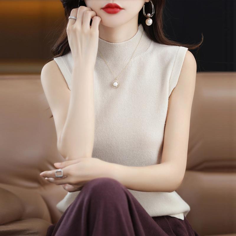 

Женская майка летняя трикотажная футболка без рукавов базовые футболки трикотажный топ водолазка женские летние футболки женские S белый