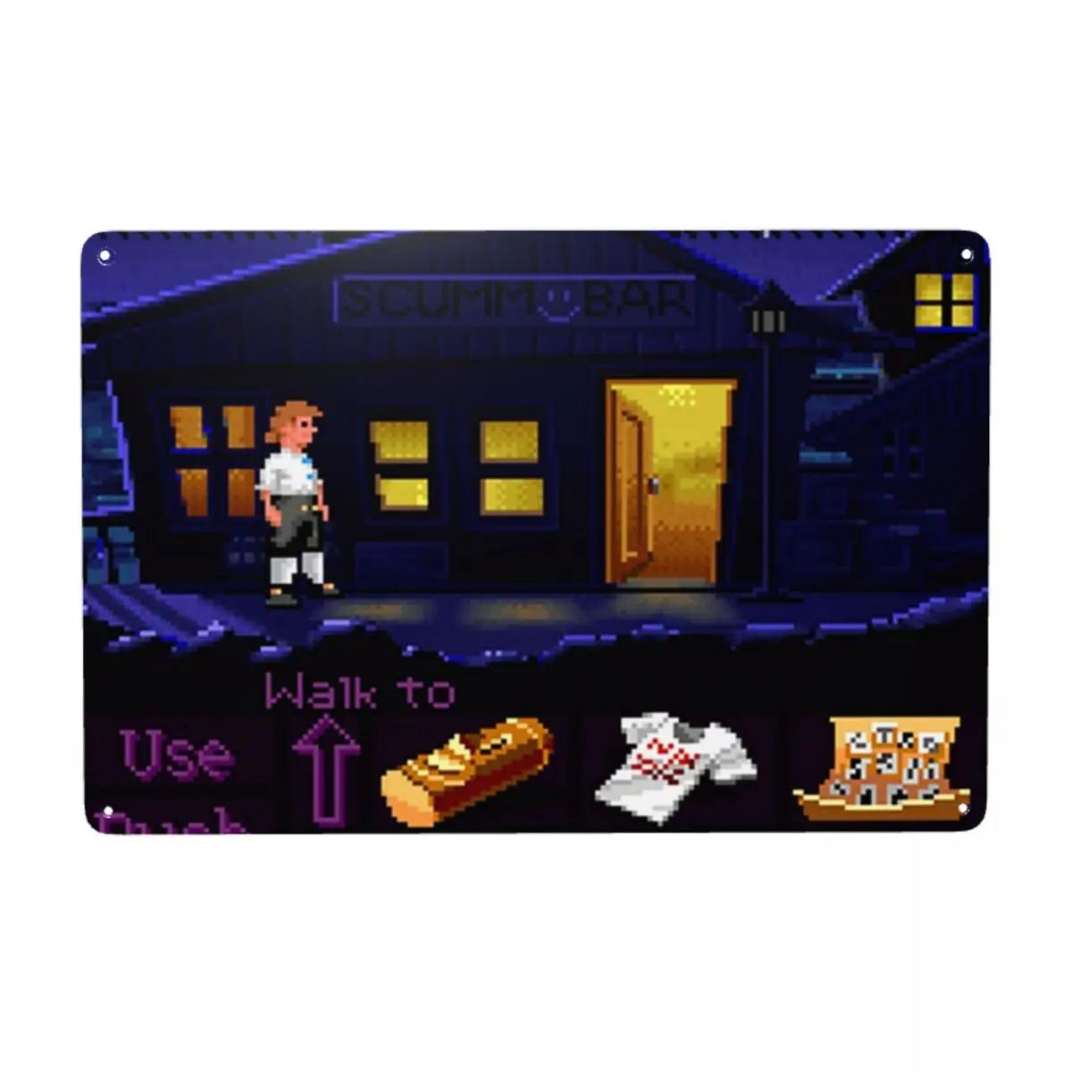 

Vintage Monkey Island Metal Sign Personalized lunder Bunny Tin Plaques Cafe Wall Decor Decorations Art 20x30cm（7.8x11.8inch）