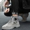 Fashion Men's Boots 2025New Breathable Canvas High Top Boots Outdoor Non Slip Men Hiking Boots Lace Up High Top Sneakers Male Ankle Boot