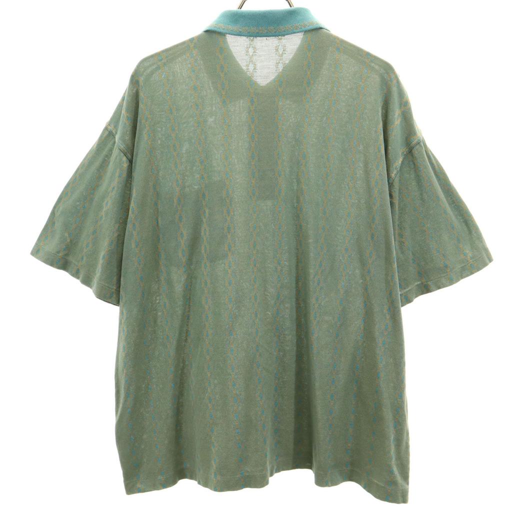 Yves Saint Laurent 90s Old Striped Pattern Short Sleeve Polo Shirt L Men's Used