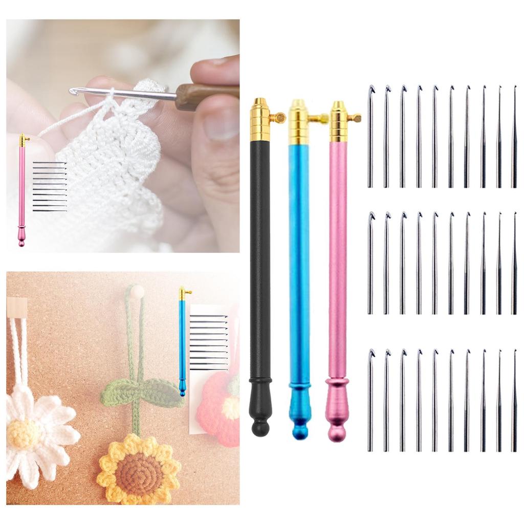 Interchangeable Crochet Hooks, Durable Embroidery Kit, Beginner Metal Mesh, DIY