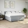 Maison Exclusive - Sommier à lattes de lit avec matelas Gris clair 200x200cm Tissu