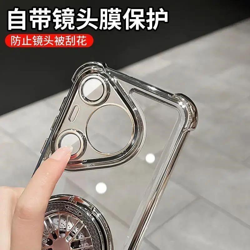 Rotate Gyroscope Shockproof Case For Xiaomi Redmi 9C 9A 10 10C 10A 12 12C 13 13C 13x 14C 15C Magnetic Bracket for Magsafe Holder