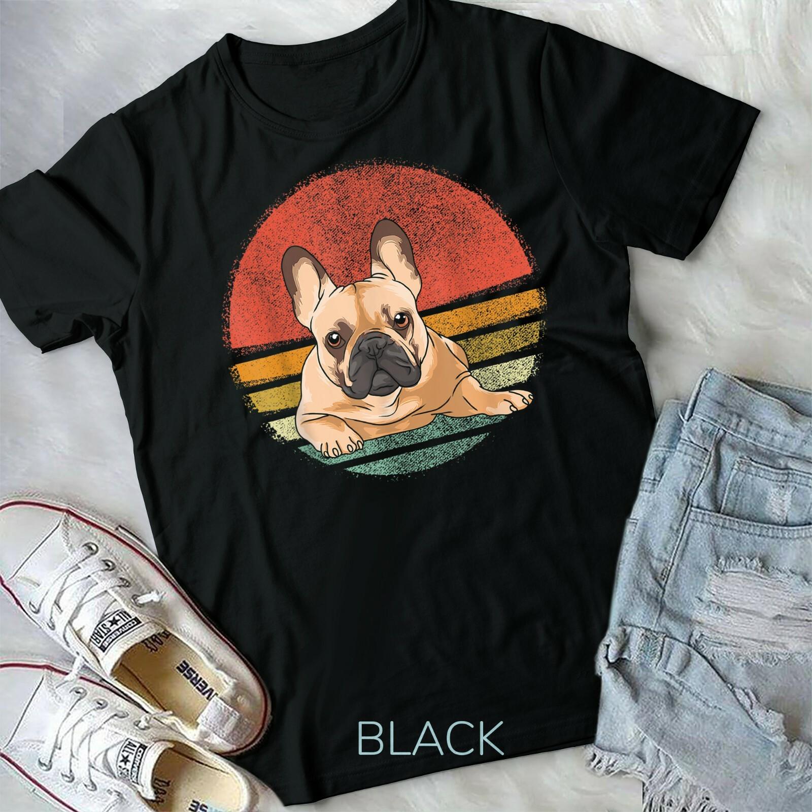 Vintage French Bulldog Dog Retro French Bulldog Lover Unisex Form T-shirt M