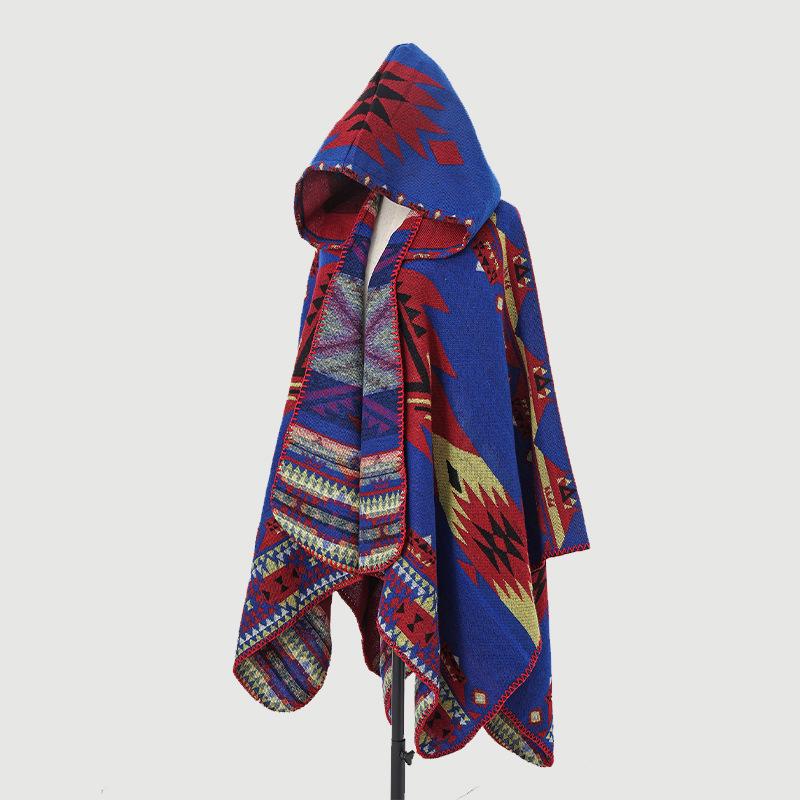 Men's & Women's Hooded Shawl Cape Cloak - Spring/Summer Scarf, Yunnan Xinjiang Tibet Style