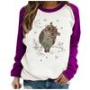 Women's Casual  Solid Color Long Sleeve Top Pullover Sweatshir