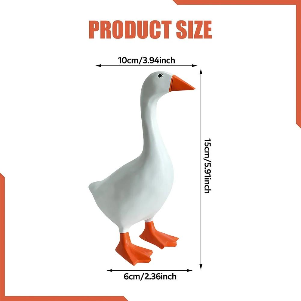 

Cute Duck Statue Key Hanger Kawaii Magnetic Silly Goose Figurine Resin Goose Duck Sculpture Funny Crafts Office Desk Decor Gifts