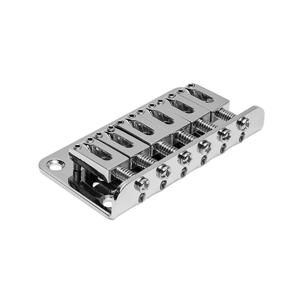 Electric Guitar Chrome/Black Bridge Tailpiece String Holder, 78MM