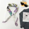 Summer imitation silk satin silk scarf magnetic suction silk scarf lazy silk scarf long necklace decorative thin scarf