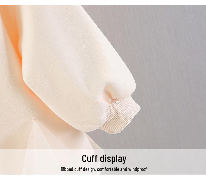 Autumn Long Sleeve Sweatshirt Dress for Girls - Fashionable Spring/Autumn Top