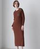 AVIREX MILITARY RIB KNIT ONEPIECE Women's M 050 Brown 783-4240602