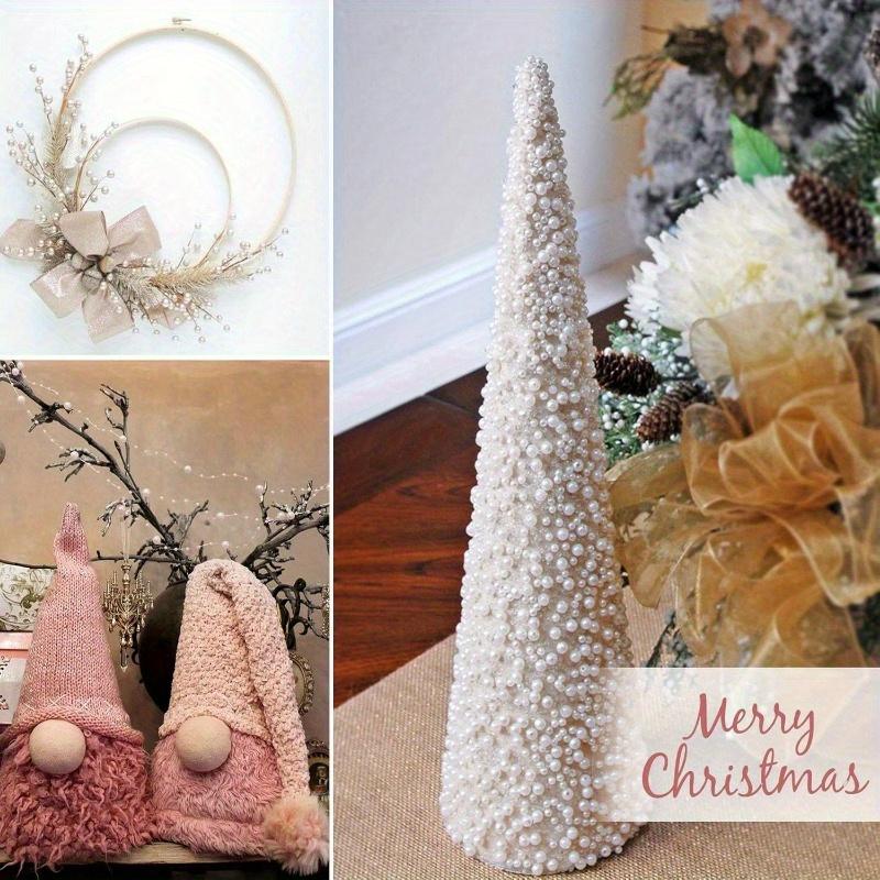 1pc Beaded Garland - Elegant White Artificial Pearl-Style String, Suitable for Christmas Tree, Wedding, Party Decorations