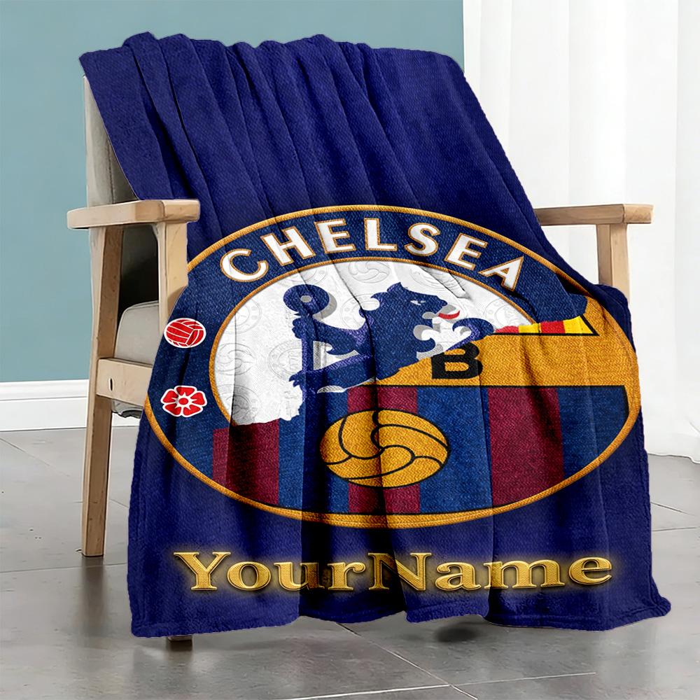 Chelsea Personalized Text Blanket Multi-purpose Personalized Blanket Warmthful Decor for Bed Living Room Couch Office All-Season Use