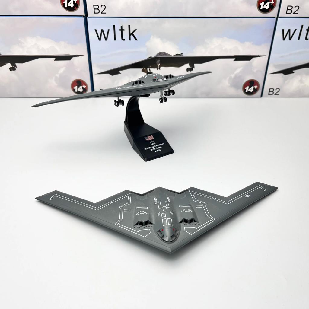 Kampfflugzeugmodell im Maßstab 1/200, US B-2 Spirit Bomber, Militärflugzeug-Nachbildung, Flugzeug aus dem Zweiten Weltkrieg, Sammlerspielzeug für Jungen