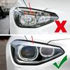 2pcs Black Car Headlight Eyebrows Trims For BMW 1 Series F20 F21 Pre 2011-2014 LCI Headlamp Eye Lid Covers Car Accessories