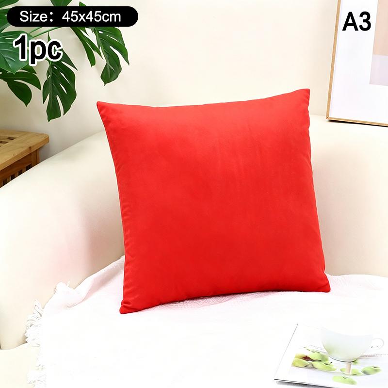 High-Quality 45*45CM Plush Pillow Case with Padded Layer for Cozy Home Decor