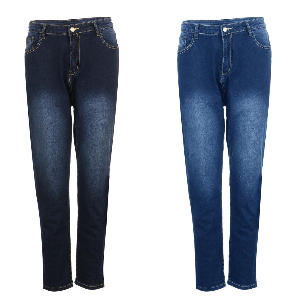 Women Sexy High-waist Wide-legged Casual Pants Teenagers Classic Denim Skinny