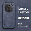 For Honor Magic 5 Pro Case Car Magnet Holder Leather Phone Cases For Magic5 5Pro 5G Shockproof Silicone Protection Back Cover