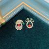 Asymmetrical Reindeer Stud Earrings: Fashionable & Unique High-End Christmas Ear Jewelry