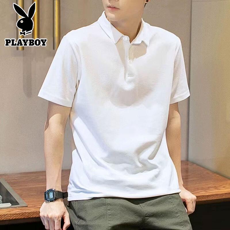 Playboy Men's Casual Short Sleeve Polo Shirt