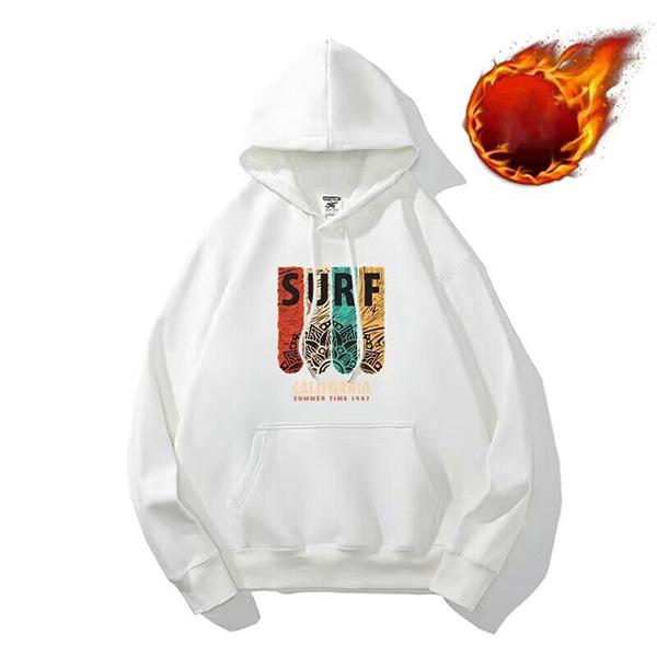 Men's Winter Padded Hooded Sweater Couple Models Thickened Sports Tops