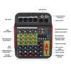 6Channel Audios Mixer USB Mixing Board With Wireless Streaming Audios Effect Basses/Trebles Controls For Podcast Setups