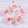 5Pcs 10cm Silk Rose Heads Artificial Flowers For Wedding Birthday Party Decoration DIY Scrapbook Christmas Home Garden Decor