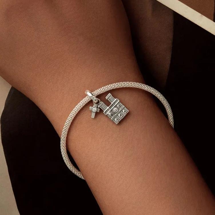 Charms Do Pandora Ciondolo Charms Cattedrale di Notre Dame Argento 925 Charms Fragola