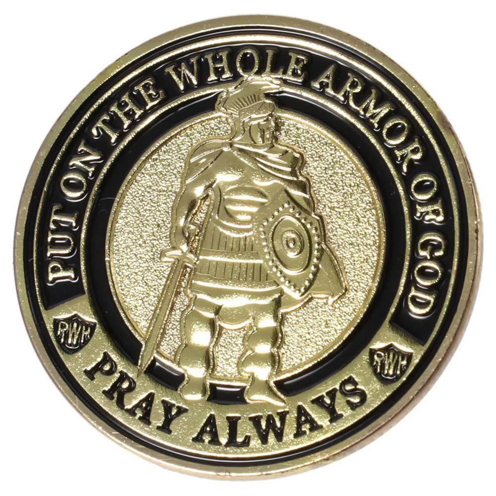 Souvenir-Münze Souvenir-Münze Die volle Rüstung Gottes Challenge Coin Anlegen Sammlermünzen Dekoration Kultur Challenge Coin Geschenk
