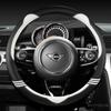Carbon Fiber +Leather Car Steering Wheel Cover 38cm For MINI COOPER S JCW ONE F54 F55 F56 F60 R60 R61 Auto Accessories