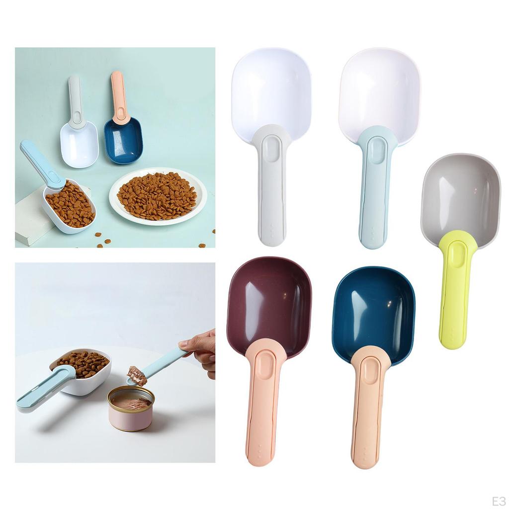 Canned Spoon with Handle Shovel Pets Cat Feed Measuring Sealing Bag Supplies