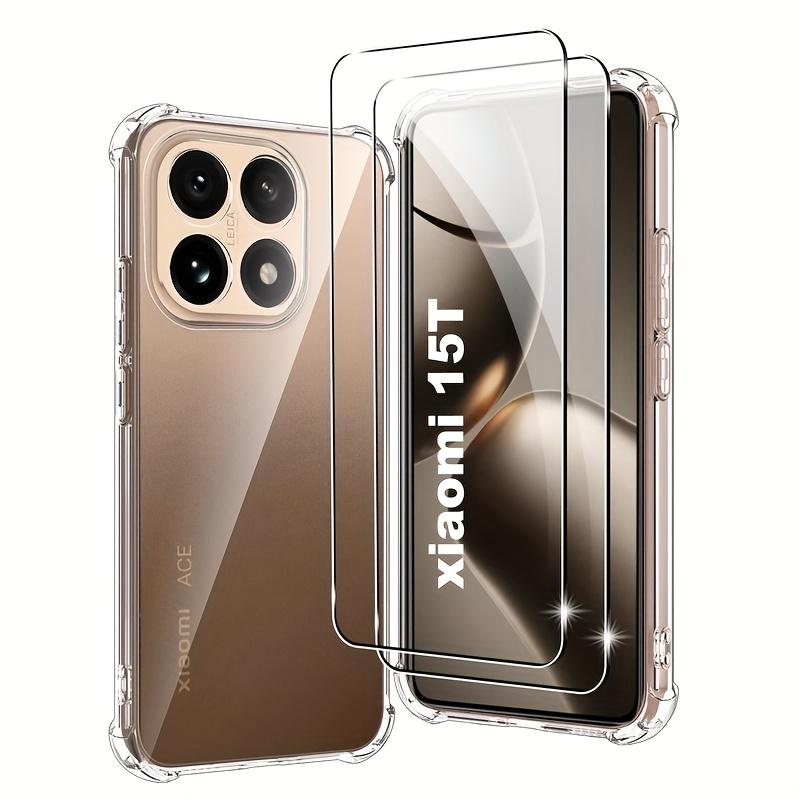 

3в1 [2+1 шт.] для чехла Xiaomi 15T + [2 шт.] Защитное стекло + 1 шт. Прозрачный ТПУ Ударопрочный Мягкий Чехол-накладка для телефона Защита от царапин Xiaomi 15T белый