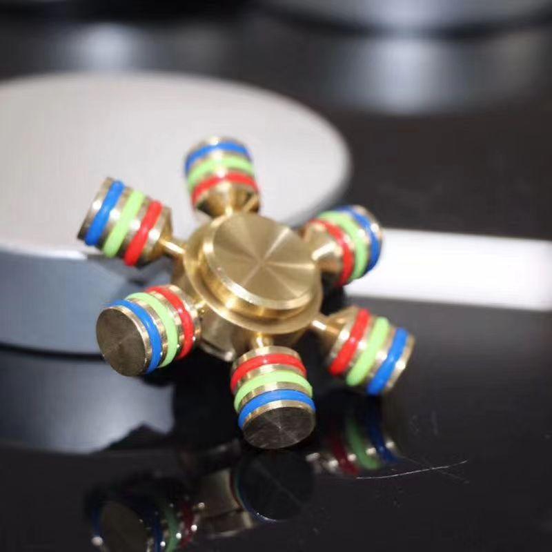 Metal Hand Spinner 6 Arm Decompression Toy Fidgets For Adults Kids Edc Gadgets Anxiety Stress Relief Antiestres Juguete Ansiedad