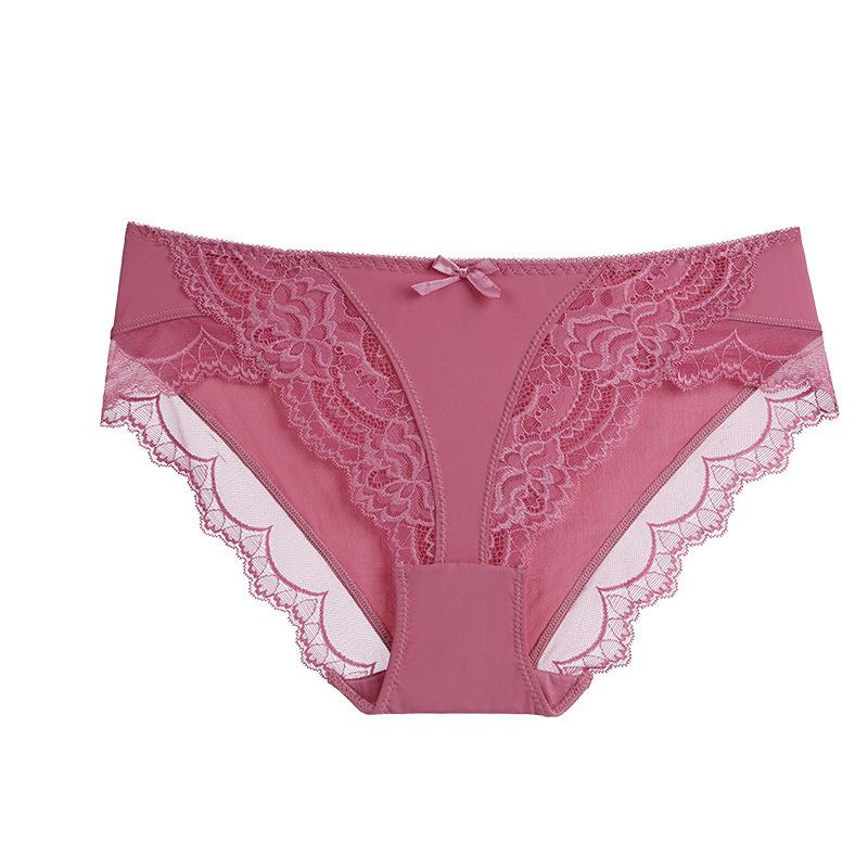 Underwear Low Waist Ice Silk Panties Women's Briefs Lace Women's Panties