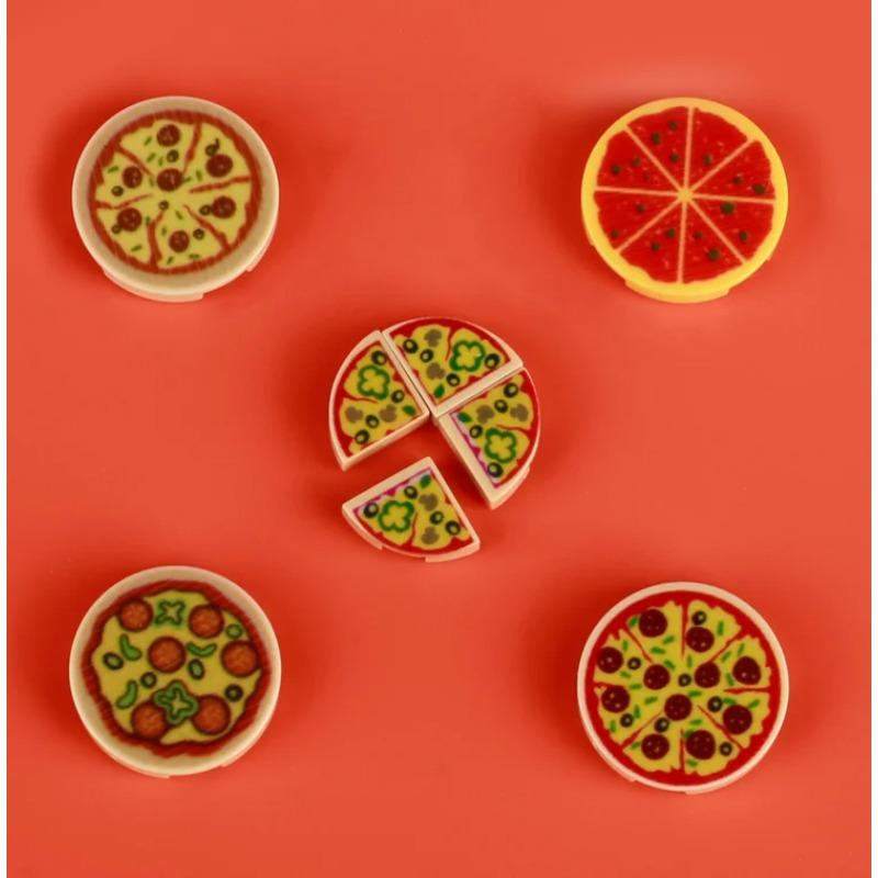 

MOC Городские строительные блоки Игрушка Аксессуары для еды Мини-кирпич Гриб Рыба Яблоко Хот-дог Торт Пицца Куриная ножка Коробка для мороженого K031