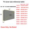 Outdoor TV Protection Cover, 1 Piece, 600D Thick Fabric Cover, Waterproof, Windproof, and Dustproof, Suitable for Outdoor TVs