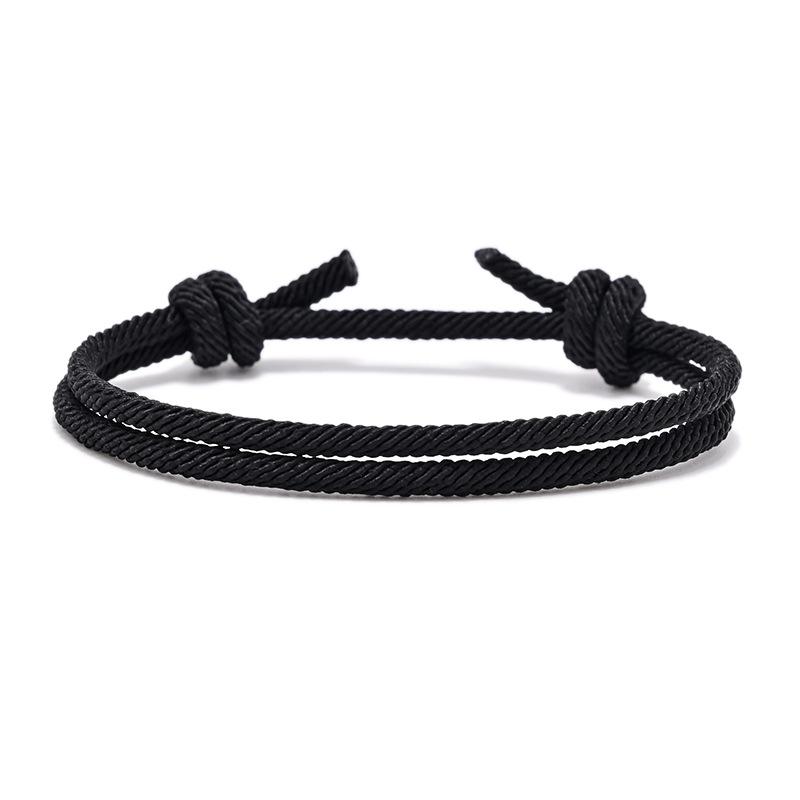 Meetvii Simple Milan Rope Bracelets Men Women Handmade Adjustable Red Thread Couple Bracelets Best Friend Gift Jewelry