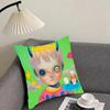 H-Hikari Shimoda IllustrationS Cushion Cover Reversible Plush Pillow Cover – For car, sofa, bedroom, perfect as a gift.