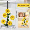 Kitchen Roll Holder Vintage Paper Towel Stand Sunflower Decor Iron Kitchen Roll Stand Vertical Paper Towel Storage Rack for Home