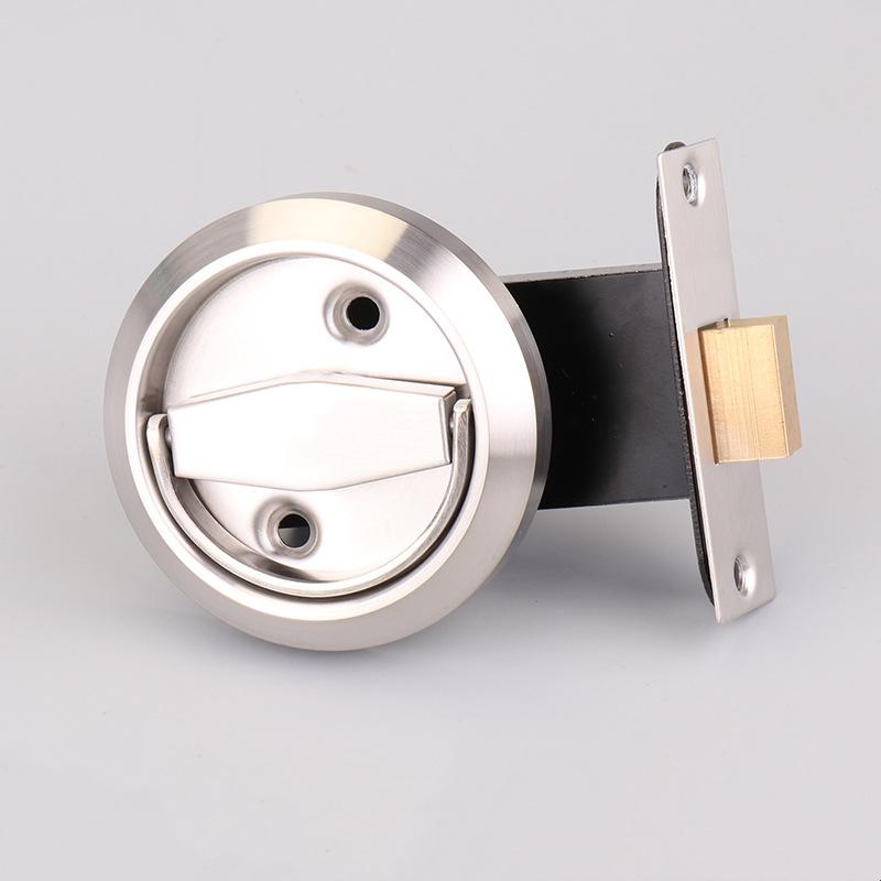 KK&FING Invisible door concealed lock single-sided double-sided pull ring concealed lock bedroom living room lock door lock Single side 1