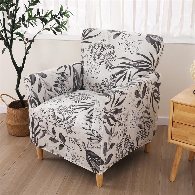 

Чехол для кресла-табурета с цветочным принтом Эластичный чехол для кресла Чехлы для клубного дивана Защитный от грязи чехол для одноместного дивана для декора гостиной