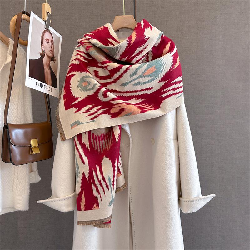Autumn and Winter Travel Warm Cashmere Shawl Scarf Fashion Women Luxury Print Pashmina Blanket Wraps Female Poncho Bufanda