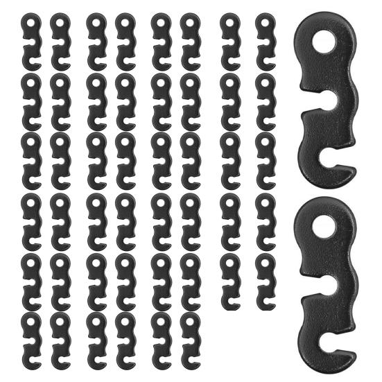 20/48/80/100Pcs Aluminum Alloy Guyline Cord Adjuster Tent Tensioner Heavy Duty Outdoor Camping Hiking Backpacking Tent Wind Rope Buckle