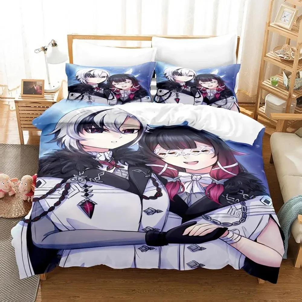 Anime Game Genshin Impact Columbina Bedding Set Duvet Cover Bed Set Quilt Cover Pillowcase Comforter king Queen Size Boys Adult