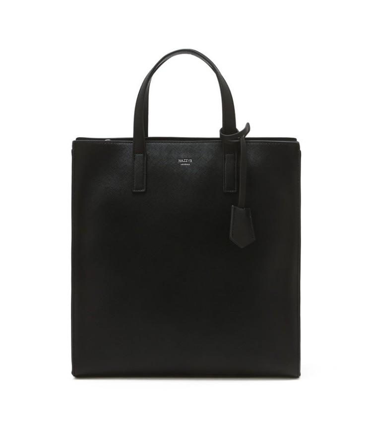 Hazzys Men Acc [Kevin] Black Logo Contrast Crossbody Tote Bag 33Cm Hjba6F887Bk