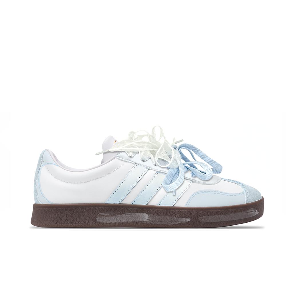 adidas Neo VL Court 2.0 ADCDAVINCI Niebieskie Skrzydło Odporne na Ścieranie Odporne na Ścieranie Niskie Buty Skateboardowe Unisex ID6015(TeamM-)
